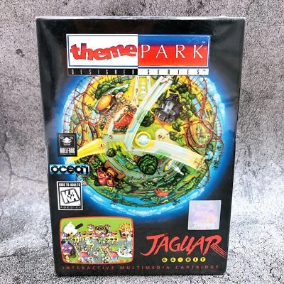 Atari Jaguar Theme Park Designer Series 64 Bit Ocean Game 1995 Sealed New - Image 1 of 4