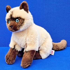 GANZ KATZE STOFFTIER 25 CM KUSCHELTIER PLÜSCHTIER SITZEND CAT BRAUN - Bild 1 von 3