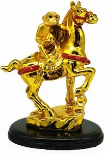 Feng Shui Monkey on The Horse Immidiate Promotion Home Office Decor Statute - Picture 1 of 2