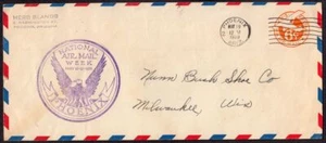1938 National Air Mail Week NAMW Phoenix Arizona AZ cachet on stationery 6c - Picture 1 of 1