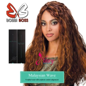 Bobbi Boss Indi Remi Malaysian Wave Luxury Remi Human Hair WVG 12",14",16",18" - Picture 1 of 2