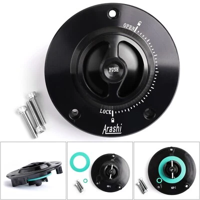 CNC Keyless Fuel Gas Tank Cap Fit for Suzuki GSXR GSR 600/750 GSXR 1000 03-18 US - Image 1 of 4