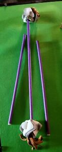 Juggling Sticks Leather Pouch Style Ends Purple Made in the USA