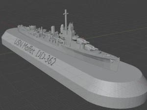 1:2400 USN Porter class Destroyer (1943 - 8 x 5 inch guns) - Imagen 1 de 1