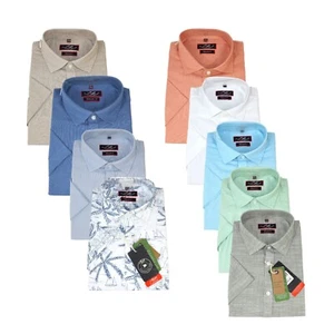 Camisas informales exclusivas de lino de algodón de verano premium de vacaciones de playa para hombre M30 - Imagen 1 de 10
