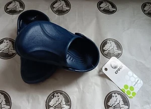 NWT~CROC KIDS ENDEAVOR CAYMAN BEACH CLASSIC CLOG SLIP ON~Navy Blue~Toddler C 6/7 - Picture 1 of 8
