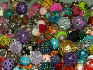 NEW 30/pc Jesse James Big, Bold, Beads MIXED RANDOMLY Picked Beads lot 10mm-25mm - Picture 1 of 17
