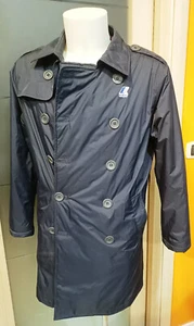 TRENCH KWAY TG. L - GIACCONE UOMO SOPRABITO BLU IMBOTTITURA LEGGERA - Picture 1 of 6