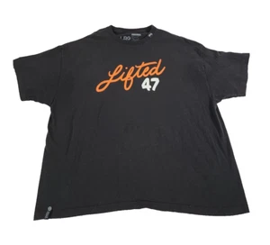 LRG Lifted 47 Black Graphic T-Shirt Script Logo Streetwear Fashion 3XL #4407 - Picture 1 of 8