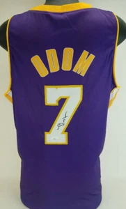 Lamar Odom Autographed Signed Los Angeles Lakers Custom Jersey (JSA Witness COA) - Picture 1 of 4