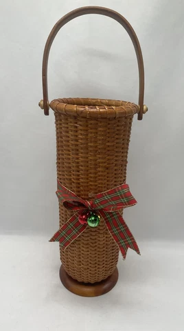 Nantucket Basket Handwoven Wine Bottle Holder 11” Cover