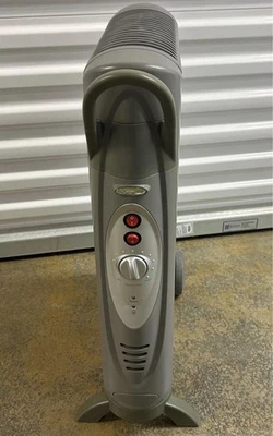 Bionaire Silent Micathermic 控制台加热器灰色车轮 BH3950 * * 已测试并正常工作 * * — 第 1/4 张图片