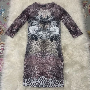 Topshop Whimsigoth Rosen & Liebesvögel tailliertes figurbetontes Kleid Grunge Größe 4 Small - Bild 1 von 7