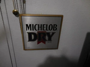 LETRERO DE CERVEZA SECA MICHELOB ACERO GRUESO VINTAGE PESA 5 LIBRAS 12"X12" X 1"D - Imagen 1 de 17