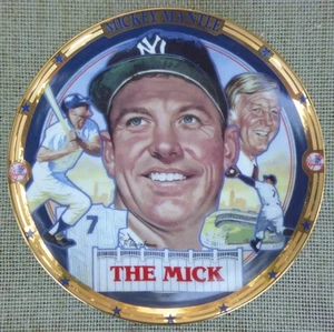 MICKEY MANTLE COLLECTOR PLATE THE MICK HAMILTON COLLECTION LIMITED EDITION 1998 - Picture 1 of 4