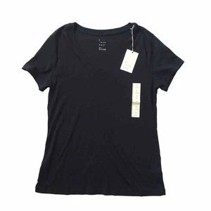Neu mit Etikett A New Day Damen Gr. S Rundhals Kurzarm Tee T-Shirt minimal schwarz NEU! - Bild 1 von 7