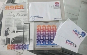 JOHN LENNON BEATLES US COMMEMORATIVE POSTAGE PORTFOLIO - Picture 1 of 5