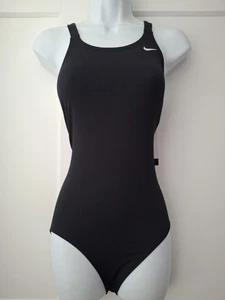 Nike Kids Solid black Fast Back OnePiece Swimsuit Size XL age 13Years RRp£26.99 - Picture 1 of 16