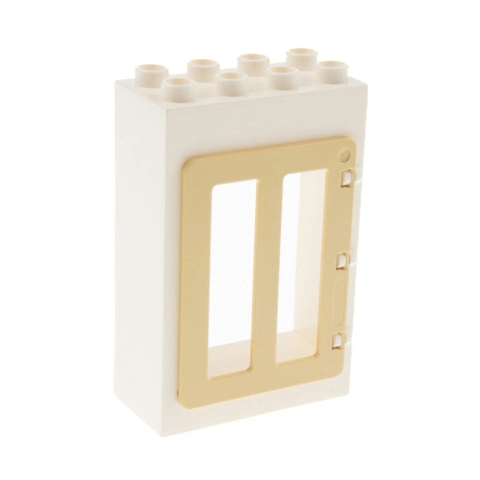 1X Marco de Puerta Lego Duplo 2X4X5 Blanco Hoja de Puerta Beige Casa 65111 6208542 92094 Foto 1 de 1