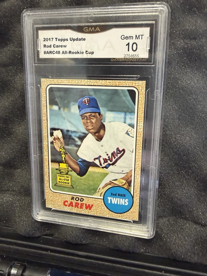 Rod Carew 2017 Topps Update All Rookie Cup Insert ARC-48 GMA Gem Mint 10 HOF Foto 1 de 2