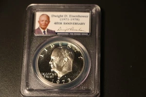 1973-S $1 Silver Ike Dollar - Silver PCGS PR69DCAM Beautiful Proof - Picture 1 of 2