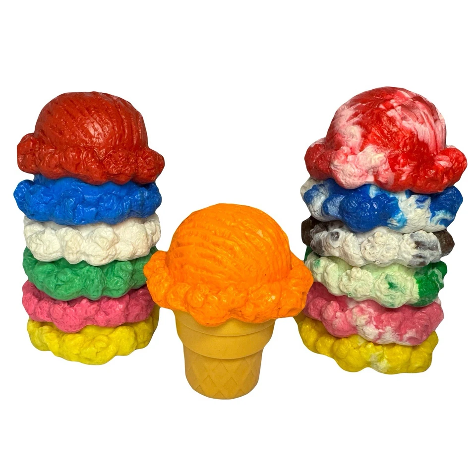 Juego de cuchara y cuencos de helado de colección años 90 21 piezas clasificación de colores juguete educativo aprendizaje Foto 1 de 4