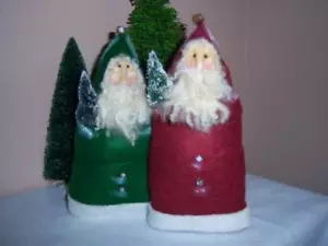 Pattern Primitive Santa Shelf Sitter "Belsnickle" Bowl Filler -Wreath Attachment - Picture 1 of 1