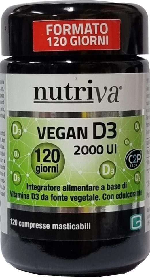 VITAMINA D3 NUTRIVA VEGAN D3 2000 UI 120 CPR