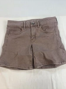 American Eagle Super Stretch Midi Womens Size 6 Shorts AEO Light Maroon - Picture 1 of 19