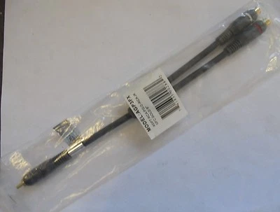 6 inch 2 Female Jack to1 Male RCA Audio GOLD PL Cable Splitter Y Adapter 1/2 ft  - Image 1 of 4