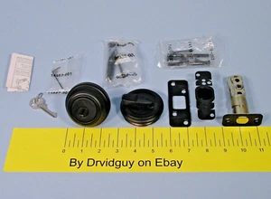 Kwikset 980S-514 Single Cylinder Deadbolt 980 Signature Series Iron Black 1 Key - Picture 1 of 3