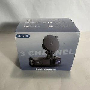 Triple Dash Cam 2K+1080P+1080P, Front, Rear and Inside Car Camera with Night Vis - Picture 1 of 5