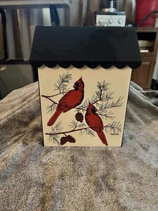 Vintage Bacova Cardinal Wall Hanging Metal  Porch Mailbox - Picture 1 of 5