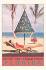 Journal vintage joyeux Noël de Floride, parapluie festif par image trouvée pr