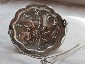 Passe-thé décor découpé argent massif Minerve 1er titre - Picture 1 of 6