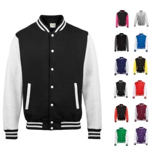 Varsity Jacket Baseball Letterman College Two Tone American Style Mens Womens - Picture 1 of 26
