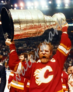 NHL 1989 Calgary Flames Lanny McDonald Stanley Cup Color 8 x 10 Foto Imagen - Imagen 1 de 1