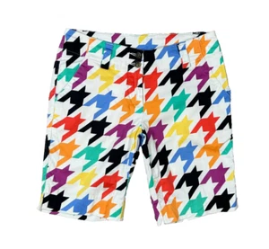Pantalón Corto de Golf Loudmouth Mujer Multicolor Razzle Dazzle Pata de Gallo 8.5" Entrepierna 2 - Imagen 1 de 9