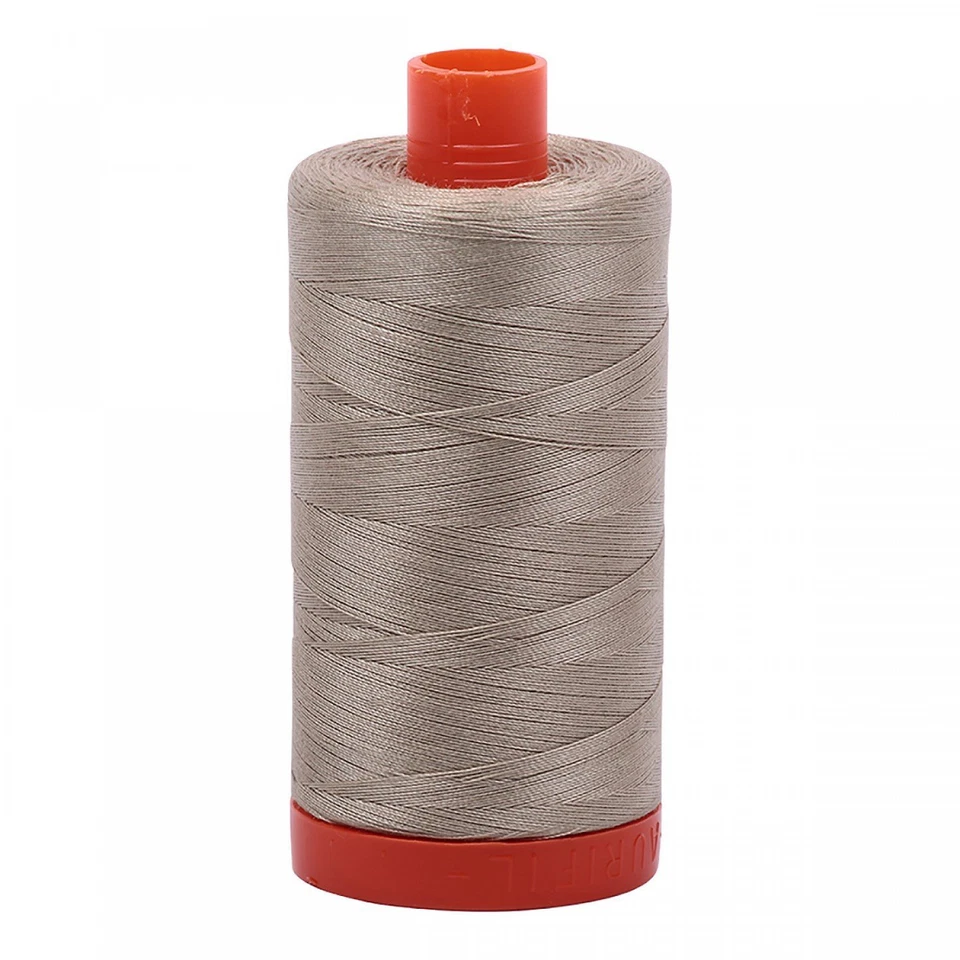 Aurifil A1050-2324 Cotton Mako Thread 50wt 1422 Yards Stone