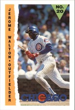 1990 Cubs Marathon #22 Jerome Walton OVERSIZED