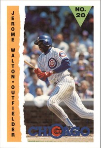 1990 Cubs Marathon #22 Jerome Walton OVERSIZED