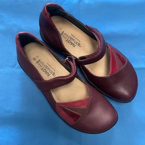 NAOT BURGUNDY LEATHER MARY JANE STYLE CASUALS - EURO SIZE 38 (LADIES 7) - Picture 1 of 3