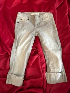 Joe's Jeans grey distressed cuffed denim girls size 7 - Picture 1 of 4