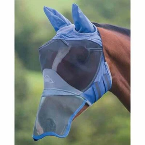 6671 SHIRES DELUXE FLY MASK WITH EARS AND NOSE *SALE* RRP £23 - Picture 1 of 2
