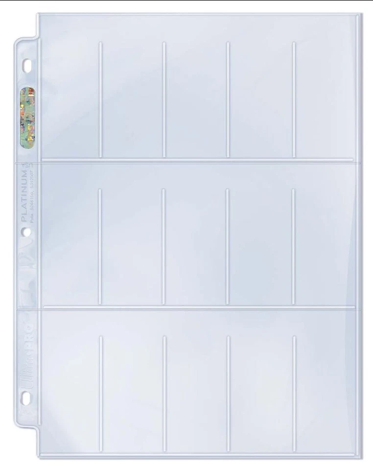 Ultra Pro Platinum Hologram 15-Pocket Protective Pages