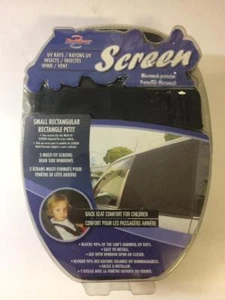 Koolatron SMALL RECTANGULAR Multi-Fit Car Window Screen 2-Pack Blocks UV Rays - Picture 1 of 5