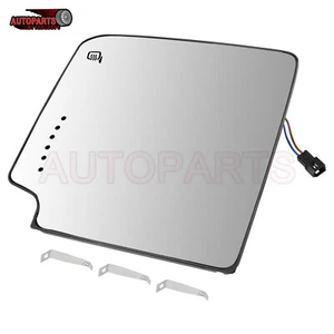 Tow Mirror Glass Signal Heated Upper LH for 15-17 Sierra Silverado 2500 3500 HD - Picture 1 of 16