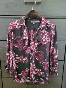 Karl Lagerfeld Paris Designer Floral Pattern Blouse Top Women's Size Small NWT - Picture 1 of 6