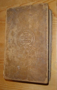 BRITISH & F0REIGN BIBLE SOCIETY; HOLY BIBLE; 1862 LEATHER BINDING; CLEAN, INTACT - Picture 1 of 8