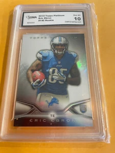 ERIC EBRON LIONS 2014 TOPPS PLATINUM NOVATO RADIOCONTROL # 140 GRADO 10 L@@@K - Imagen 1 de 2